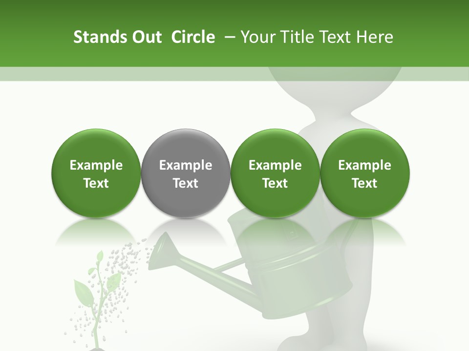 Isolated Render Fresh PowerPoint Template