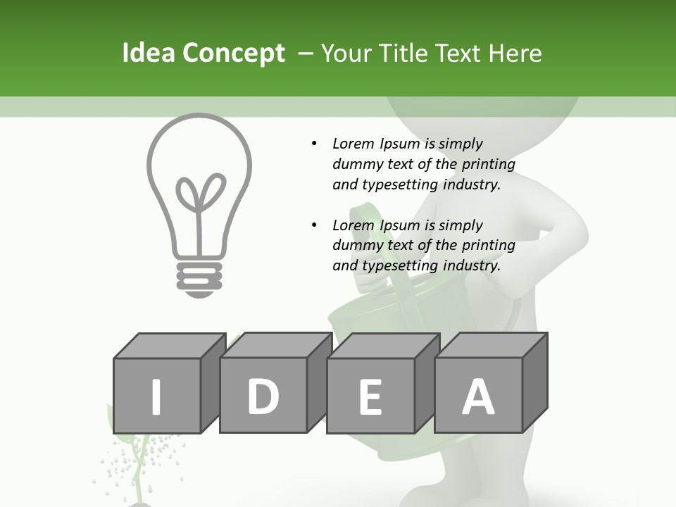 Isolated Render Fresh PowerPoint Template