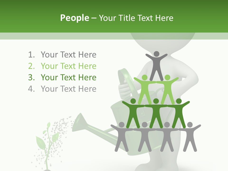 Isolated Render Fresh PowerPoint Template