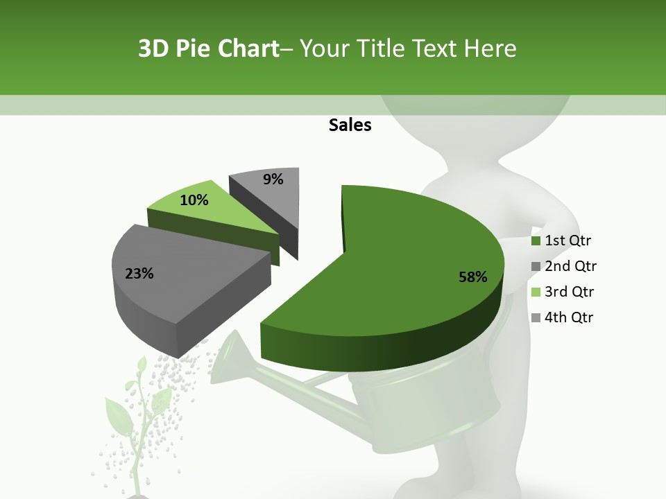 Isolated Render Fresh PowerPoint Template