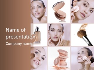 Facepowder Brunette Style PowerPoint Template