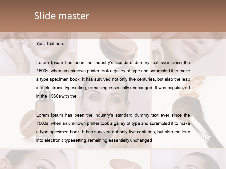 Facepowder Brunette Style PowerPoint Template