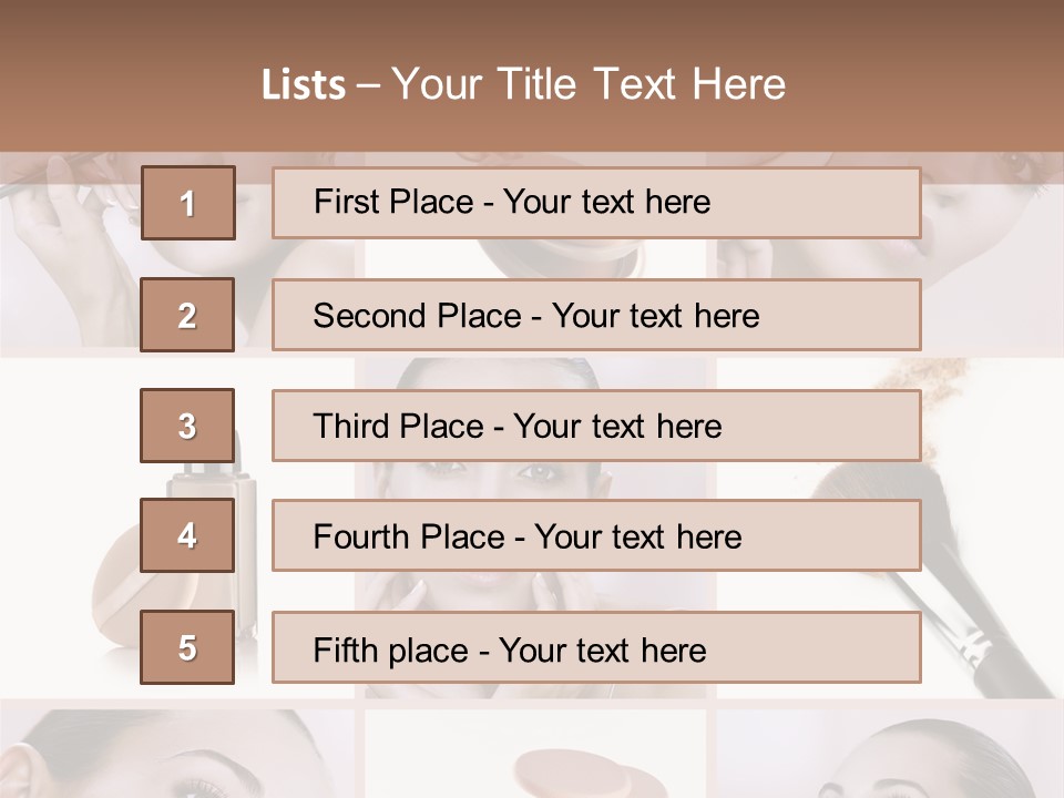 Facepowder Brunette Style PowerPoint Template