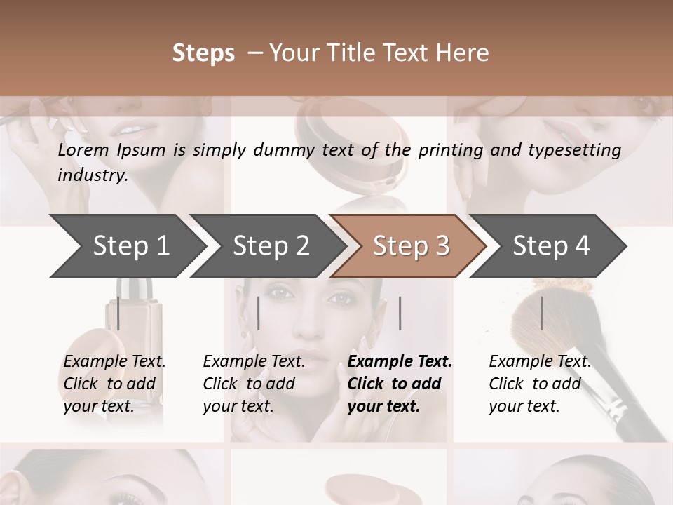 Facepowder Brunette Style PowerPoint Template