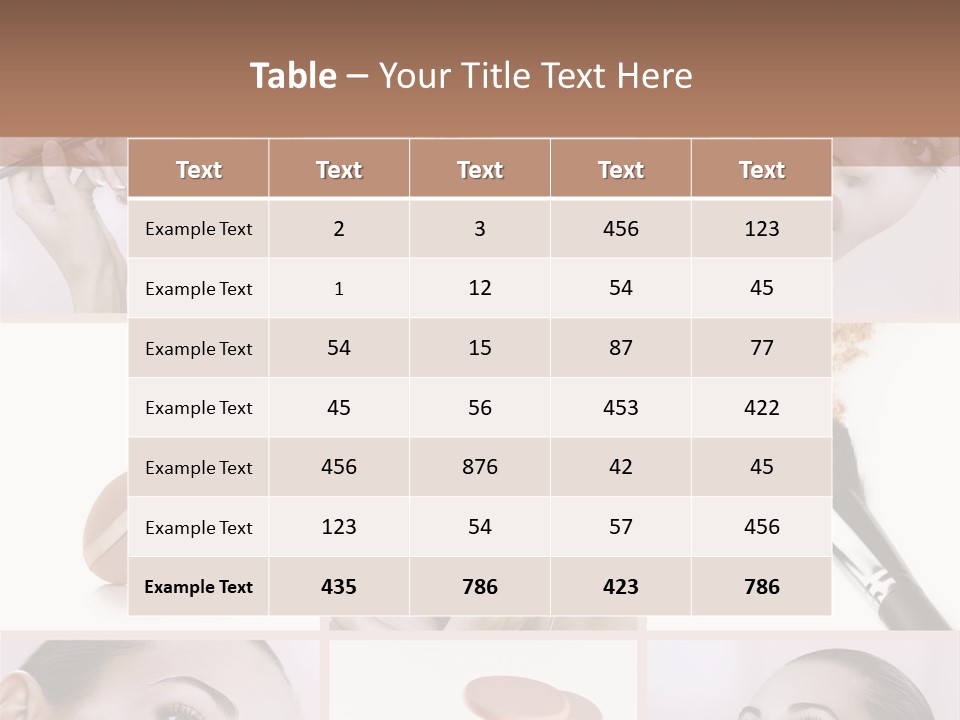 Facepowder Brunette Style PowerPoint Template