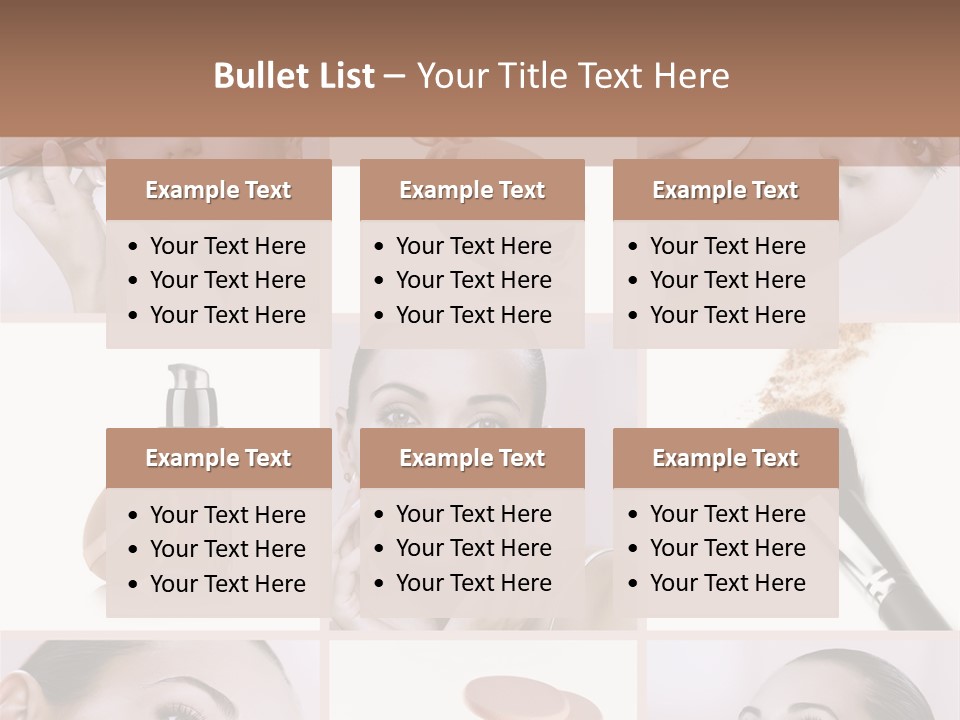 Facepowder Brunette Style PowerPoint Template