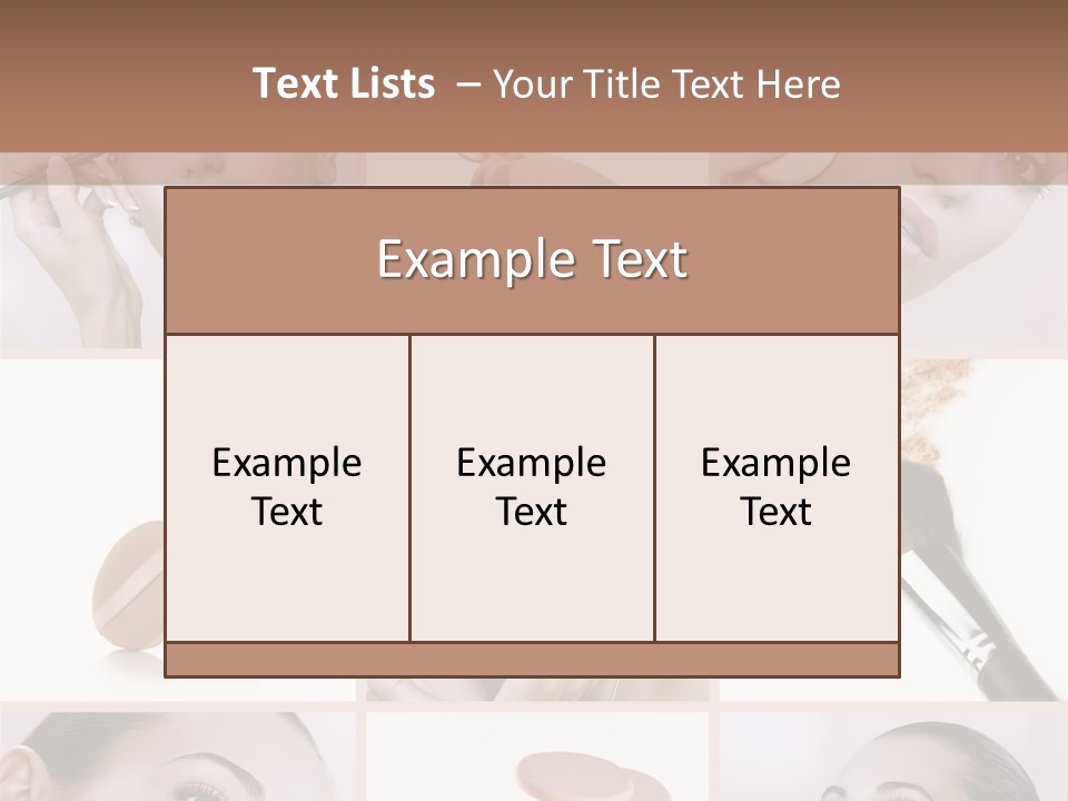 Facepowder Brunette Style PowerPoint Template