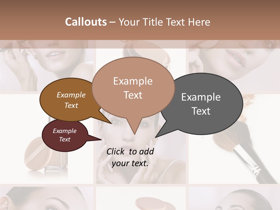 Facepowder Brunette Style PowerPoint Template