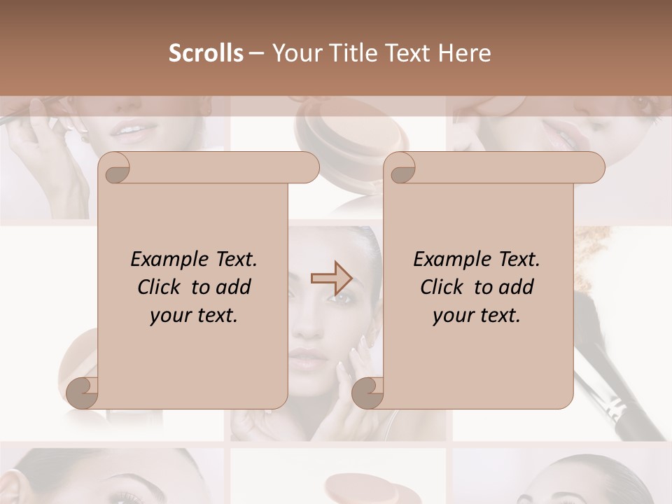 Facepowder Brunette Style PowerPoint Template