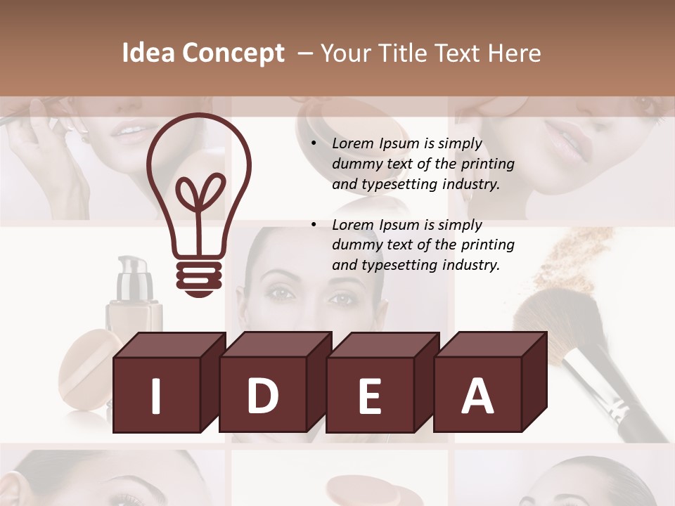 Facepowder Brunette Style PowerPoint Template