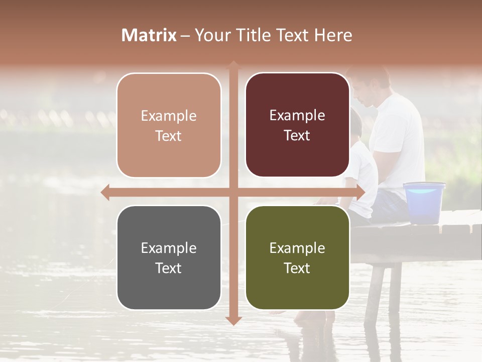 Father Reflection Bridge PowerPoint Template