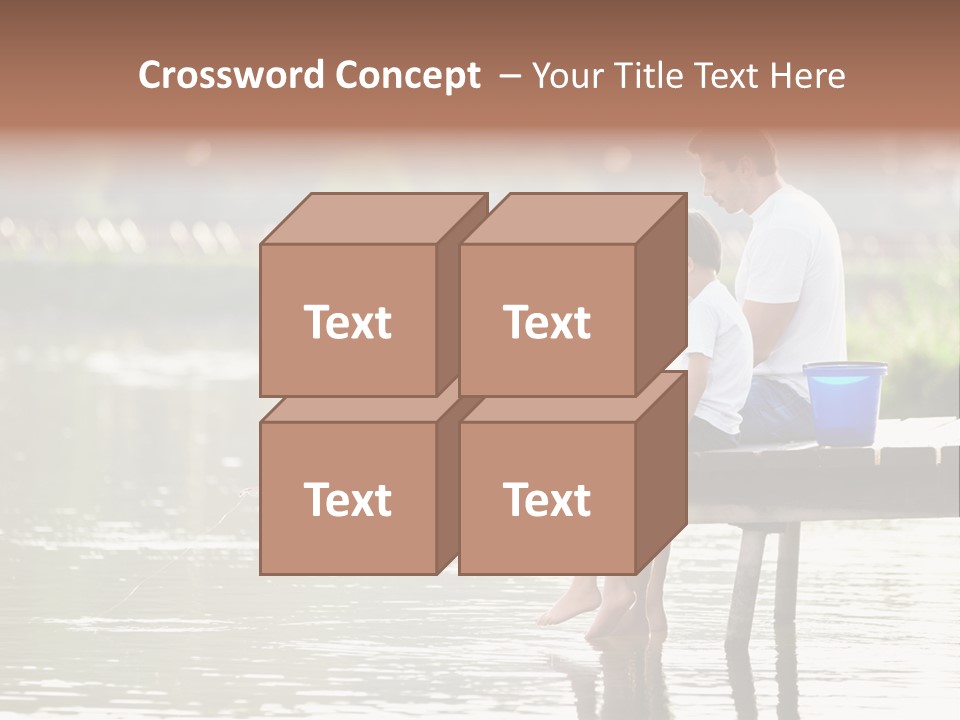 Father Reflection Bridge PowerPoint Template