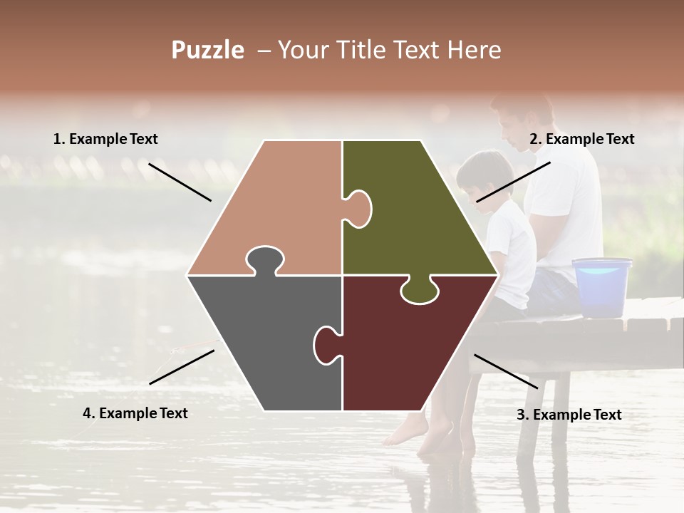 Father Reflection Bridge PowerPoint Template