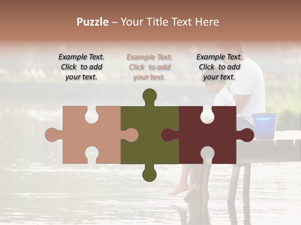 Father Reflection Bridge PowerPoint Template