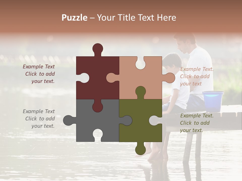Father Reflection Bridge PowerPoint Template