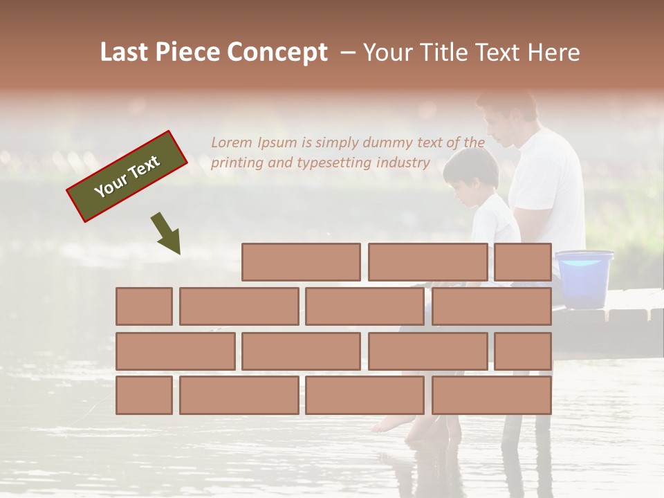 Father Reflection Bridge PowerPoint Template