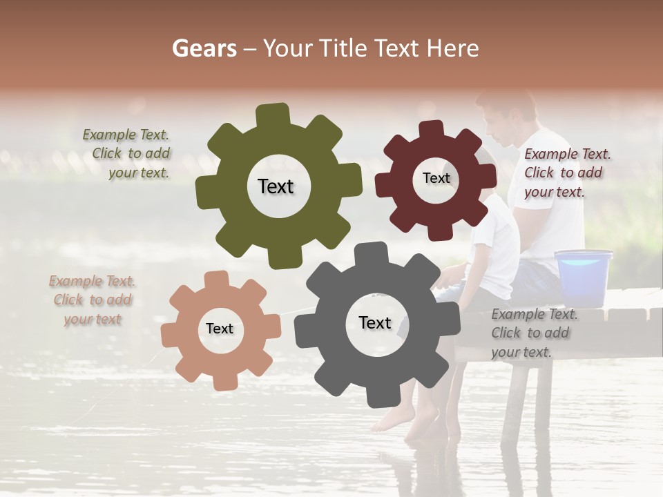 Father Reflection Bridge PowerPoint Template