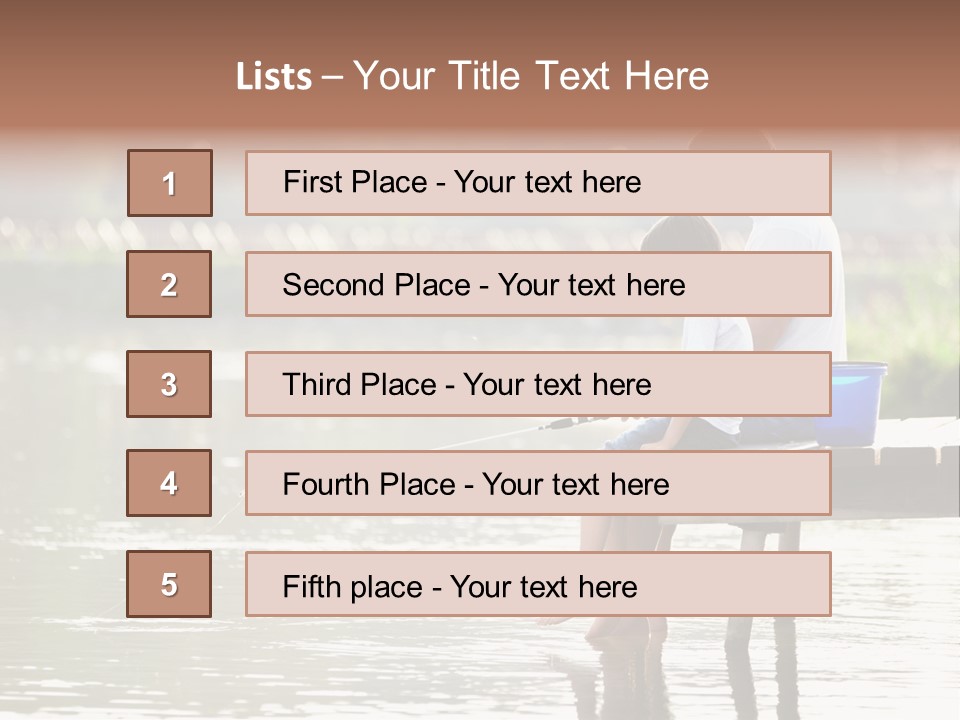 Father Reflection Bridge PowerPoint Template