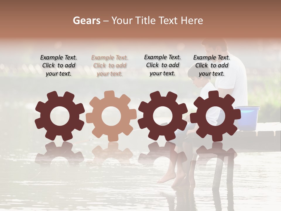 Father Reflection Bridge PowerPoint Template