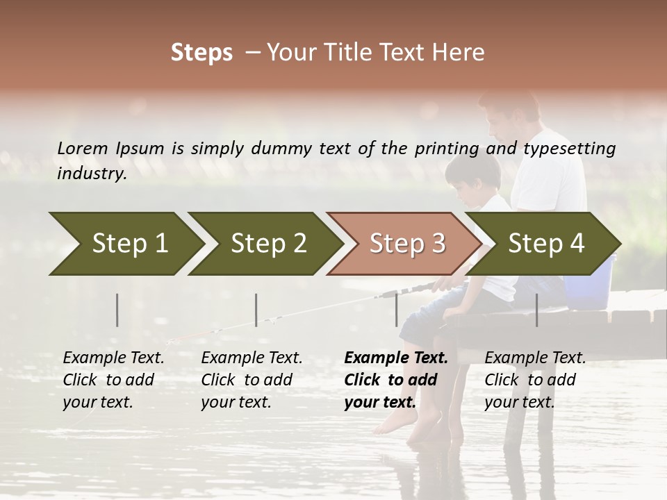 Father Reflection Bridge PowerPoint Template