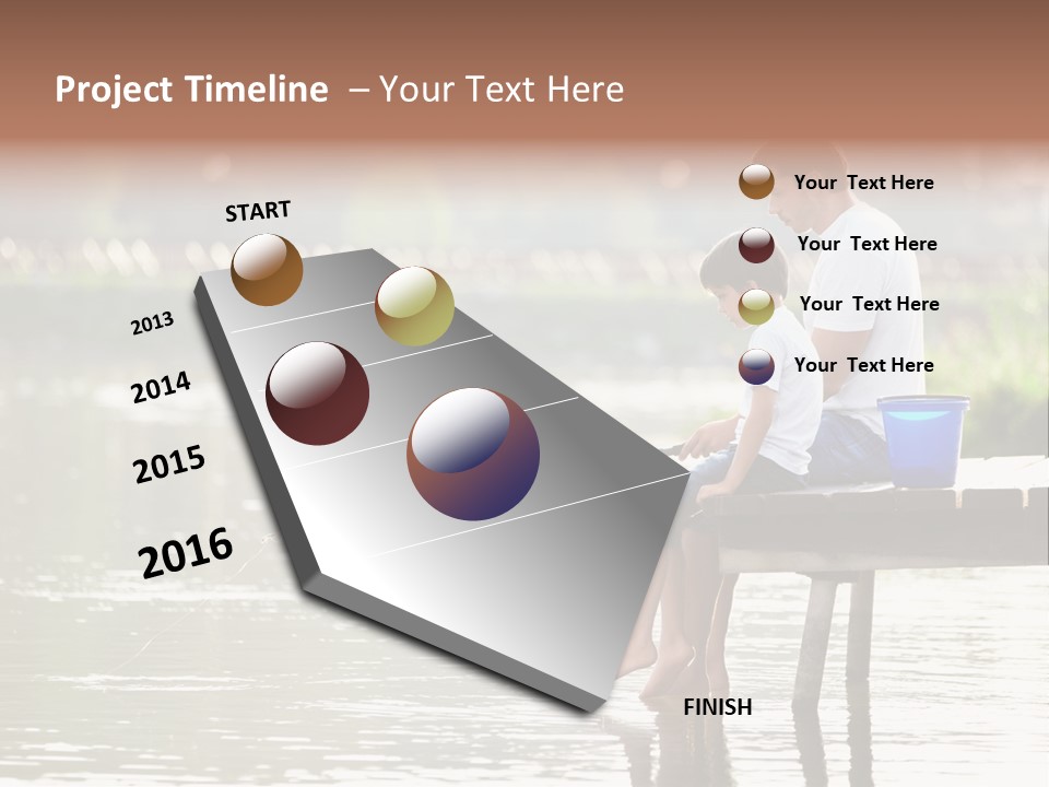 Father Reflection Bridge PowerPoint Template