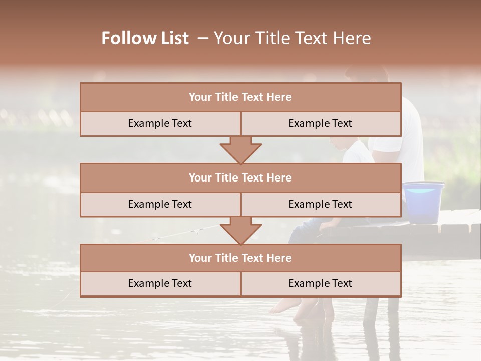 Father Reflection Bridge PowerPoint Template