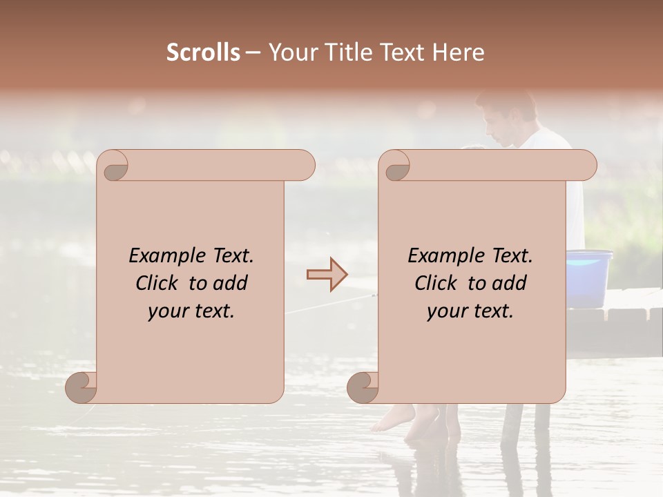 Father Reflection Bridge PowerPoint Template