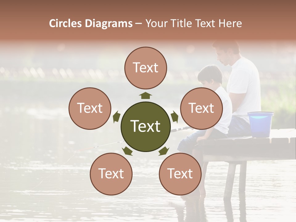 Father Reflection Bridge PowerPoint Template