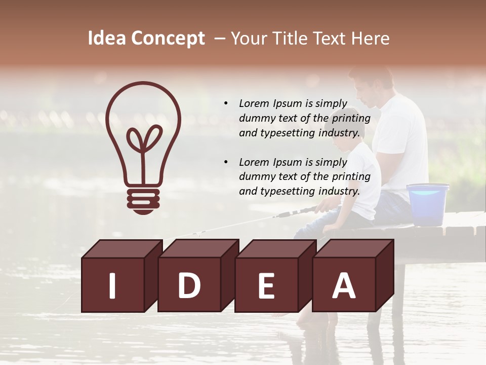 Father Reflection Bridge PowerPoint Template