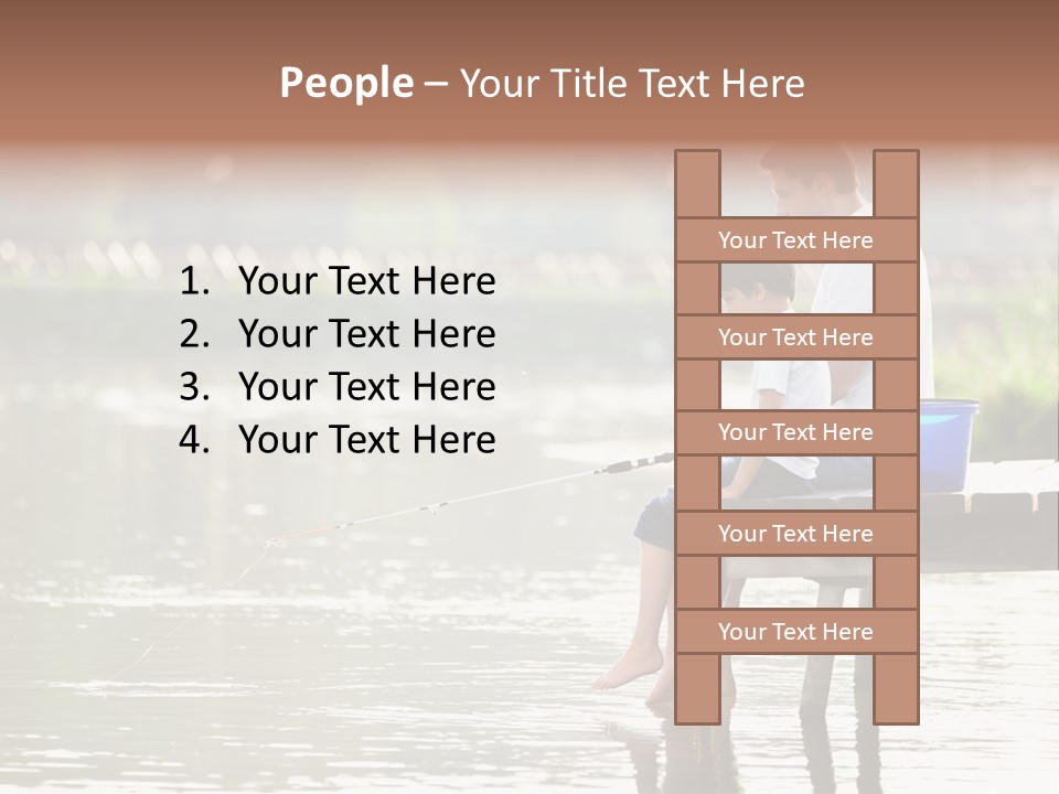 Father Reflection Bridge PowerPoint Template