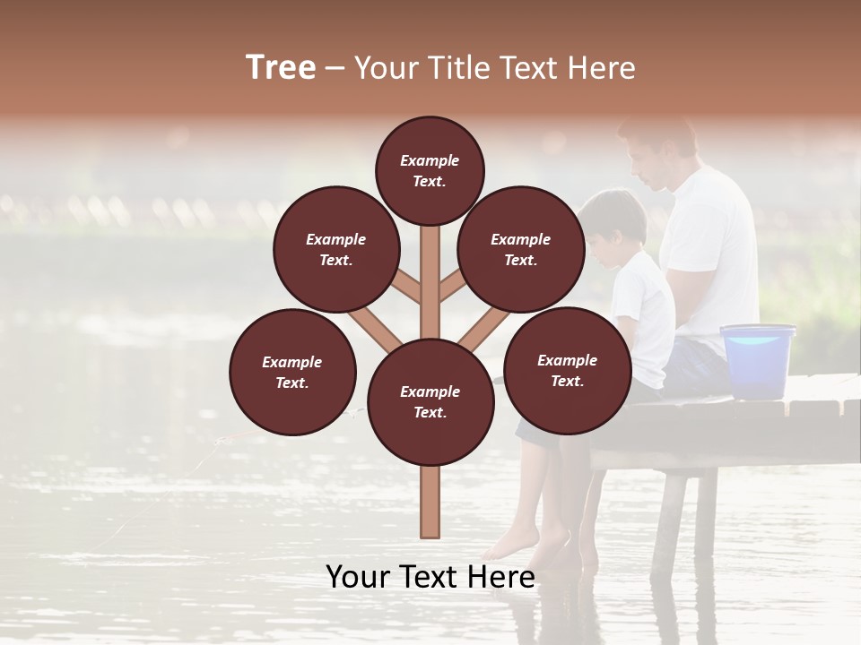 Father Reflection Bridge PowerPoint Template