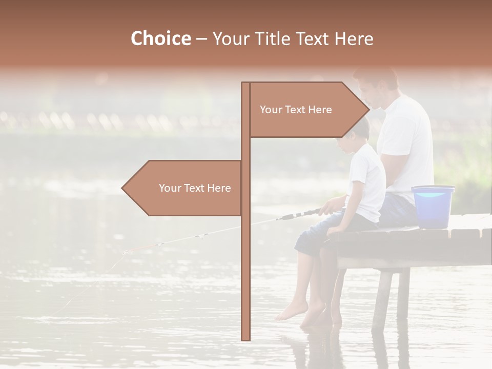 Father Reflection Bridge PowerPoint Template