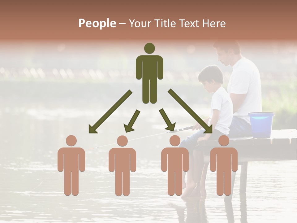 Father Reflection Bridge PowerPoint Template