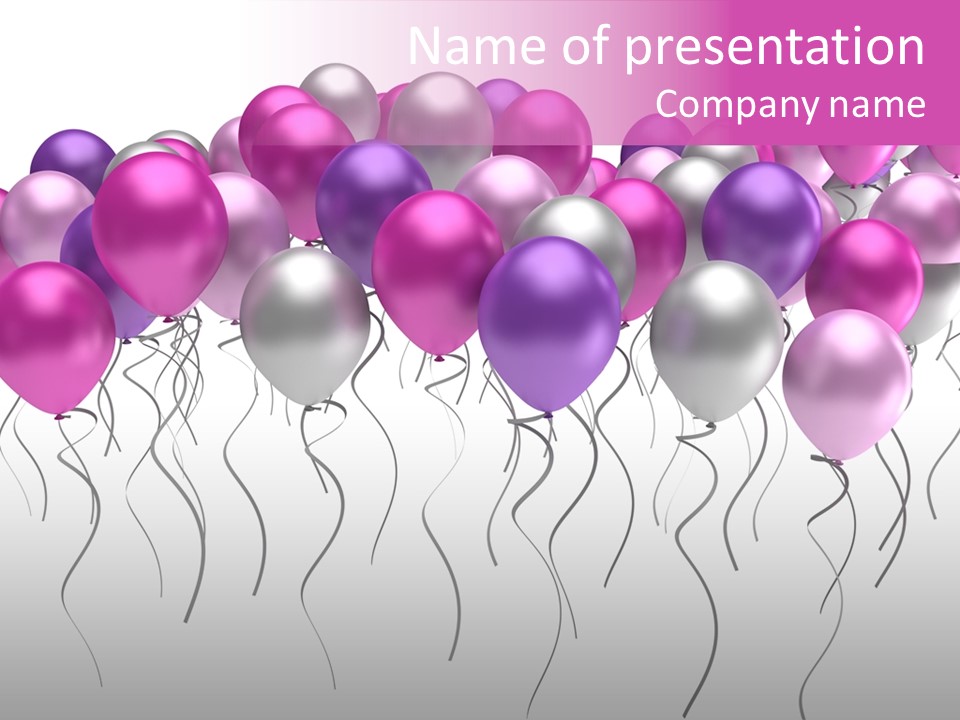 Bunch Celebrate Isolated PowerPoint Template