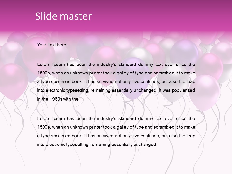 Bunch Celebrate Isolated PowerPoint Template