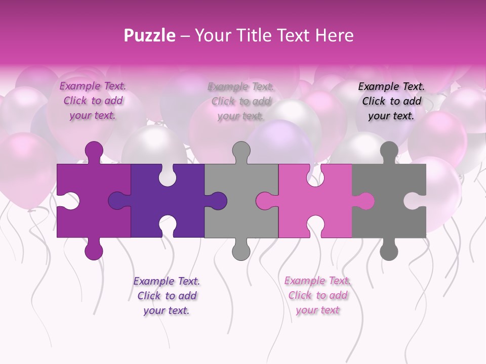 Bunch Celebrate Isolated PowerPoint Template