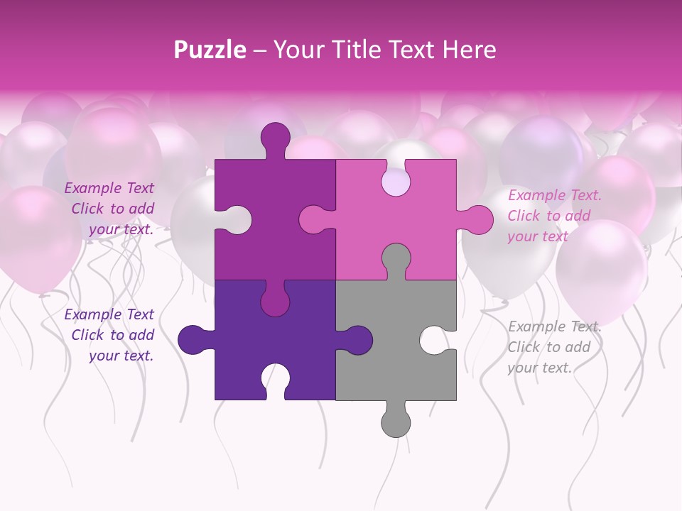 Bunch Celebrate Isolated PowerPoint Template