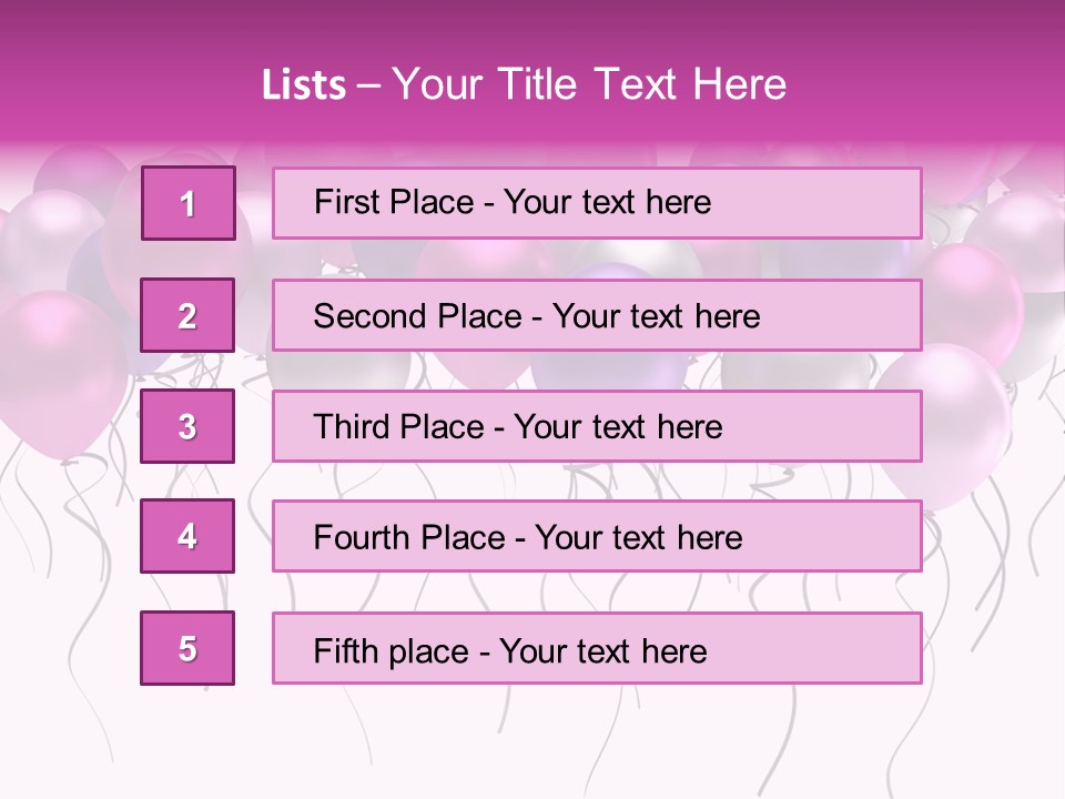Bunch Celebrate Isolated PowerPoint Template