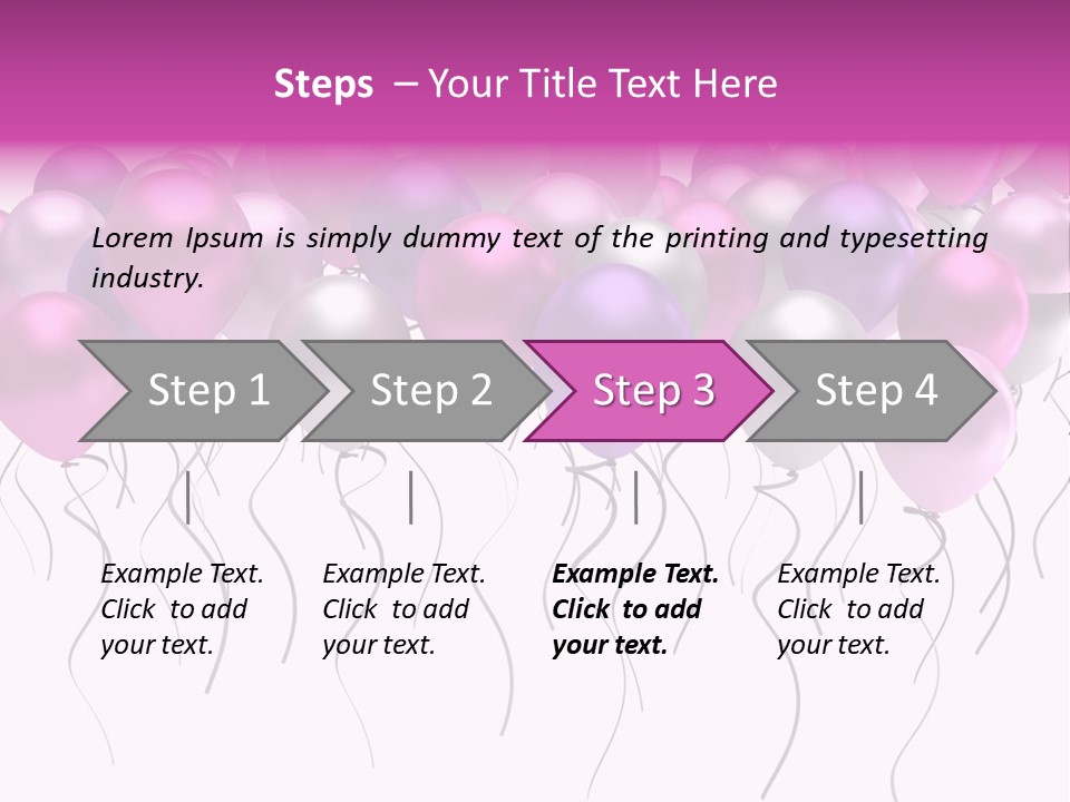 Bunch Celebrate Isolated PowerPoint Template