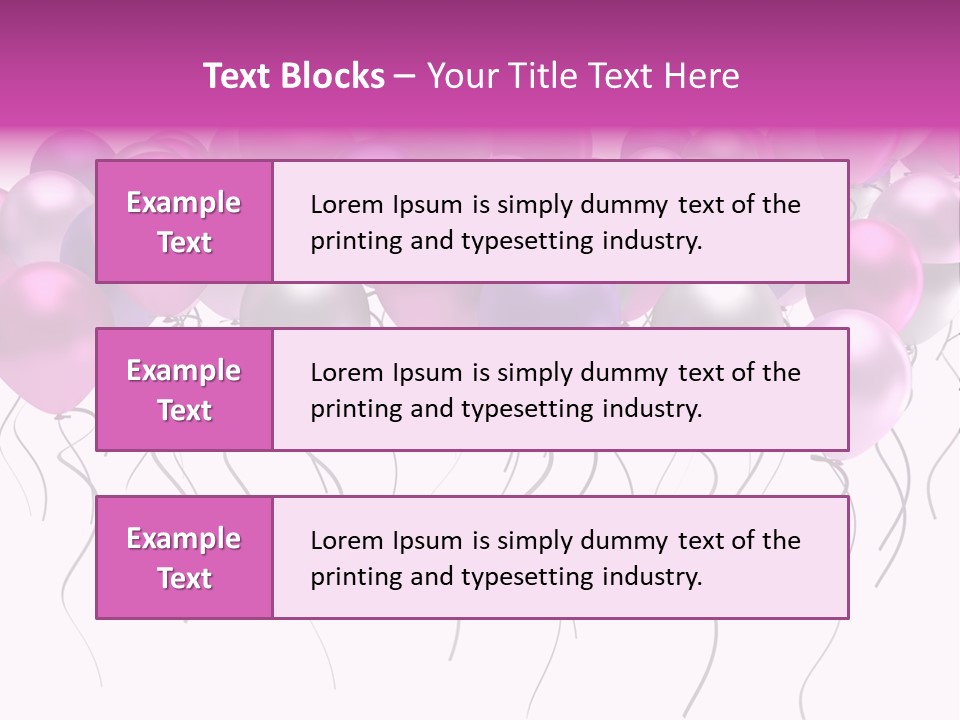 Bunch Celebrate Isolated PowerPoint Template