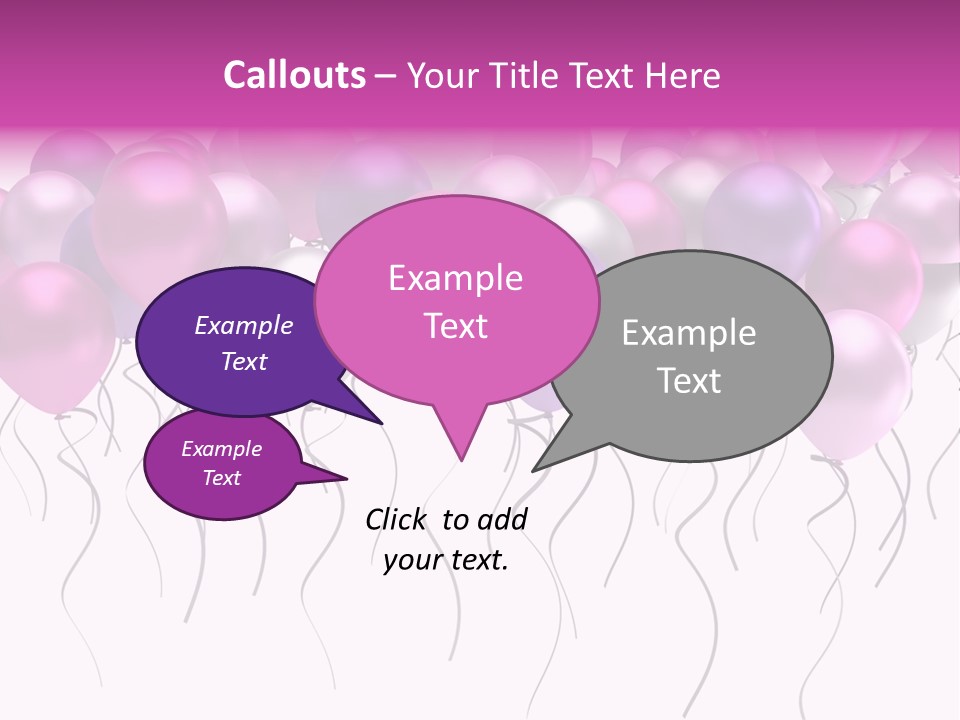 Bunch Celebrate Isolated PowerPoint Template