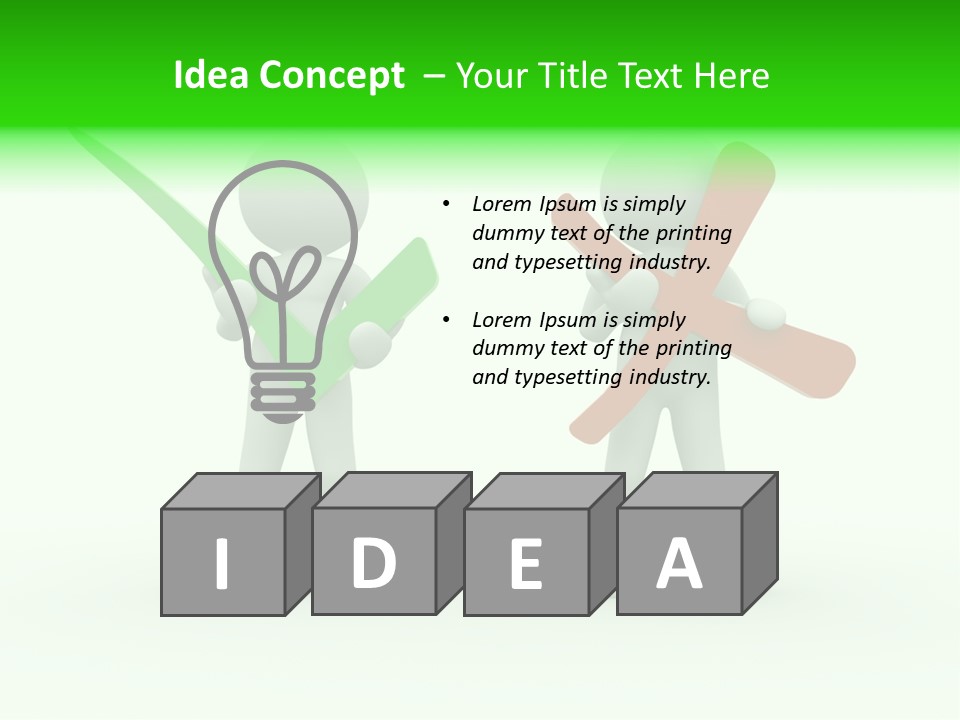 Idea Accept Correct PowerPoint Template