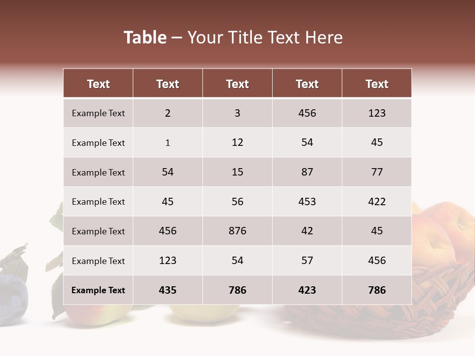 Plum Fruits Plants PowerPoint Template