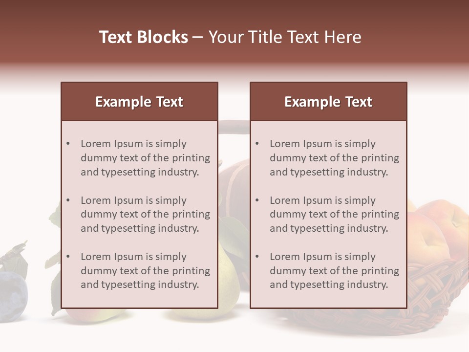 Plum Fruits Plants PowerPoint Template