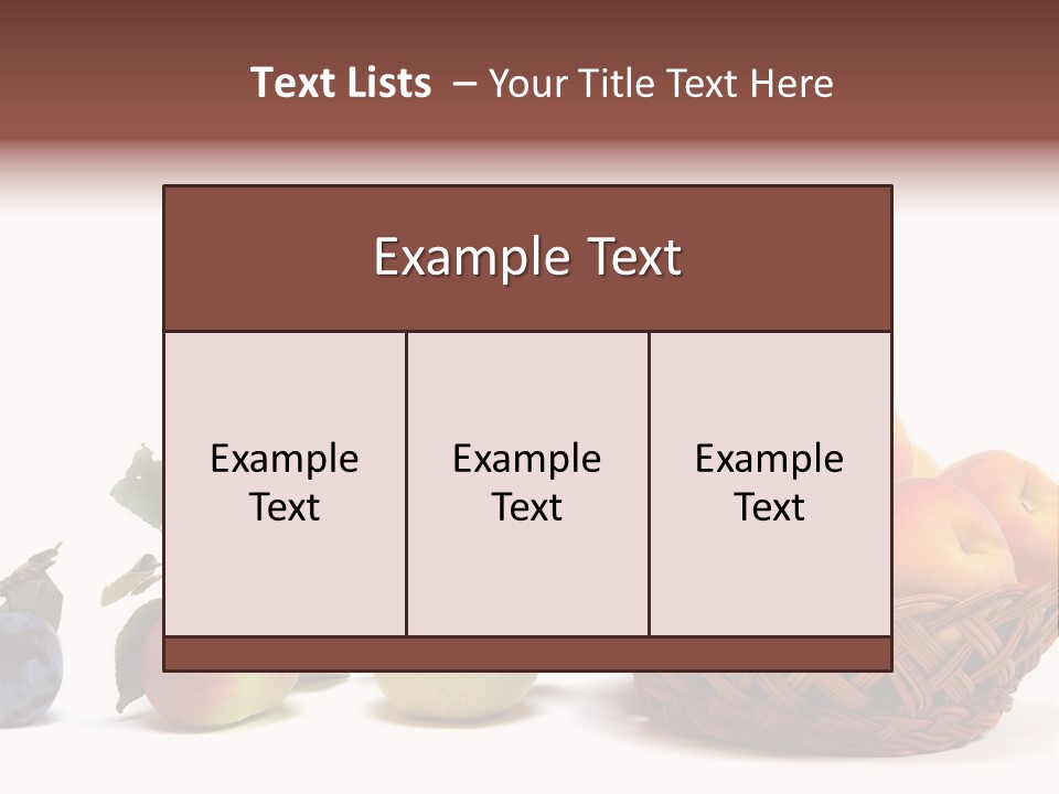 Plum Fruits Plants PowerPoint Template