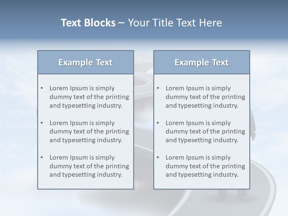 Risky Road Decision Risk PowerPoint Template