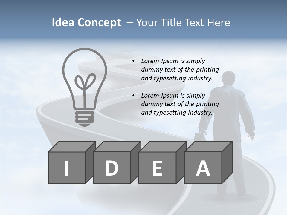 Risky Road Decision Risk PowerPoint Template