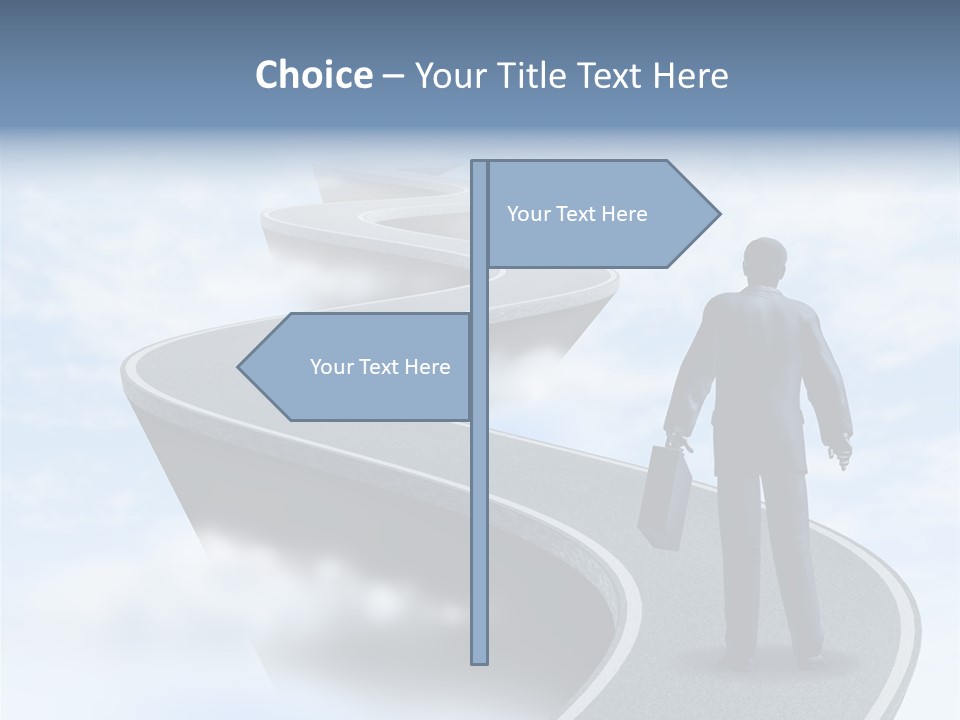 Risky Road Decision Risk PowerPoint Template