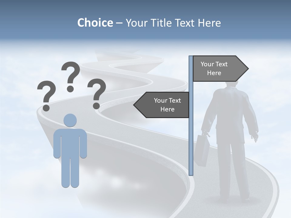 Risky Road Decision Risk PowerPoint Template