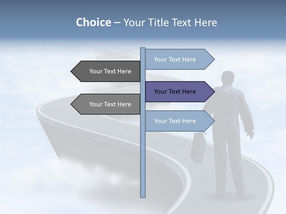 Risky Road Decision Risk PowerPoint Template